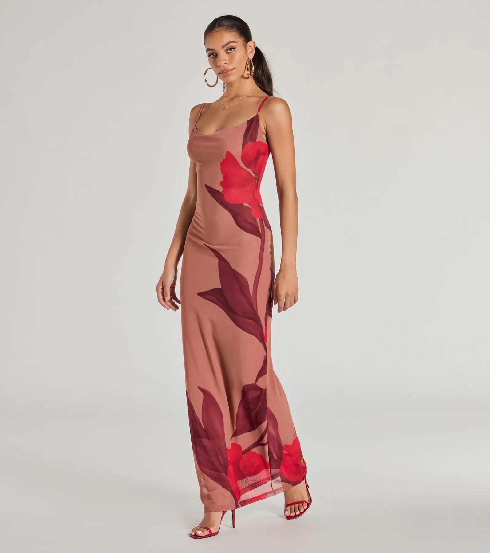 Gorgeous Aura Floral Mesh Maxi Dress - Image 5