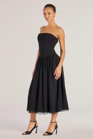 Stylish Moment Drop Waist A-Line Midi Dress