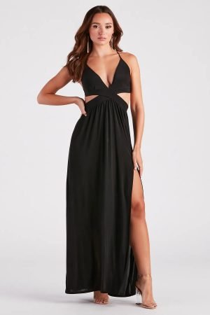 Pretty In Paradise Strappy Cutout Maxi Dress