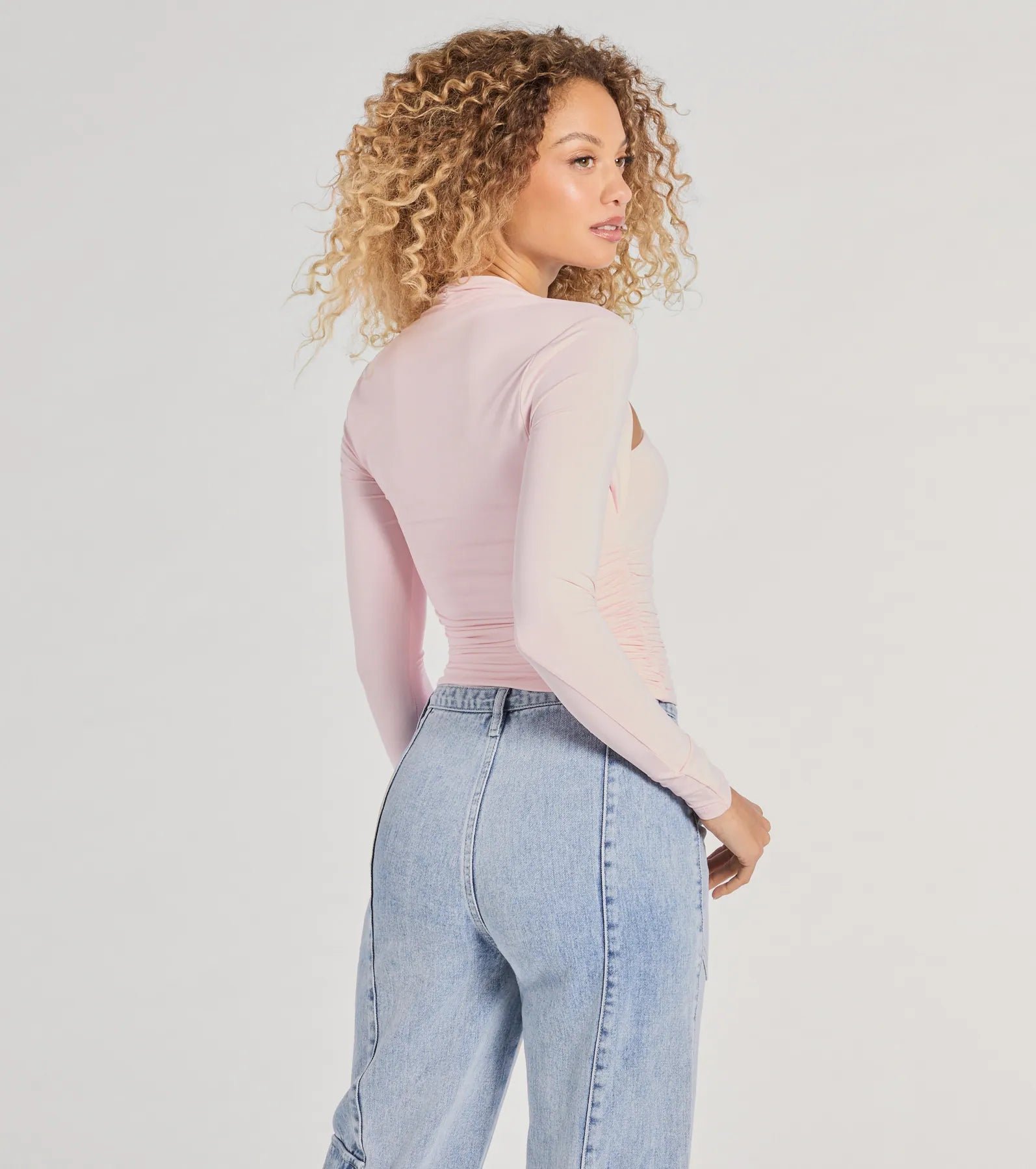 Effortlessly Chic Long Sleeve Ruched Top - Image 11