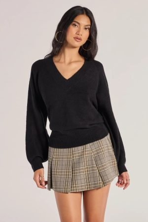 Comfy Chic Knit V-neck Pullover Sweater